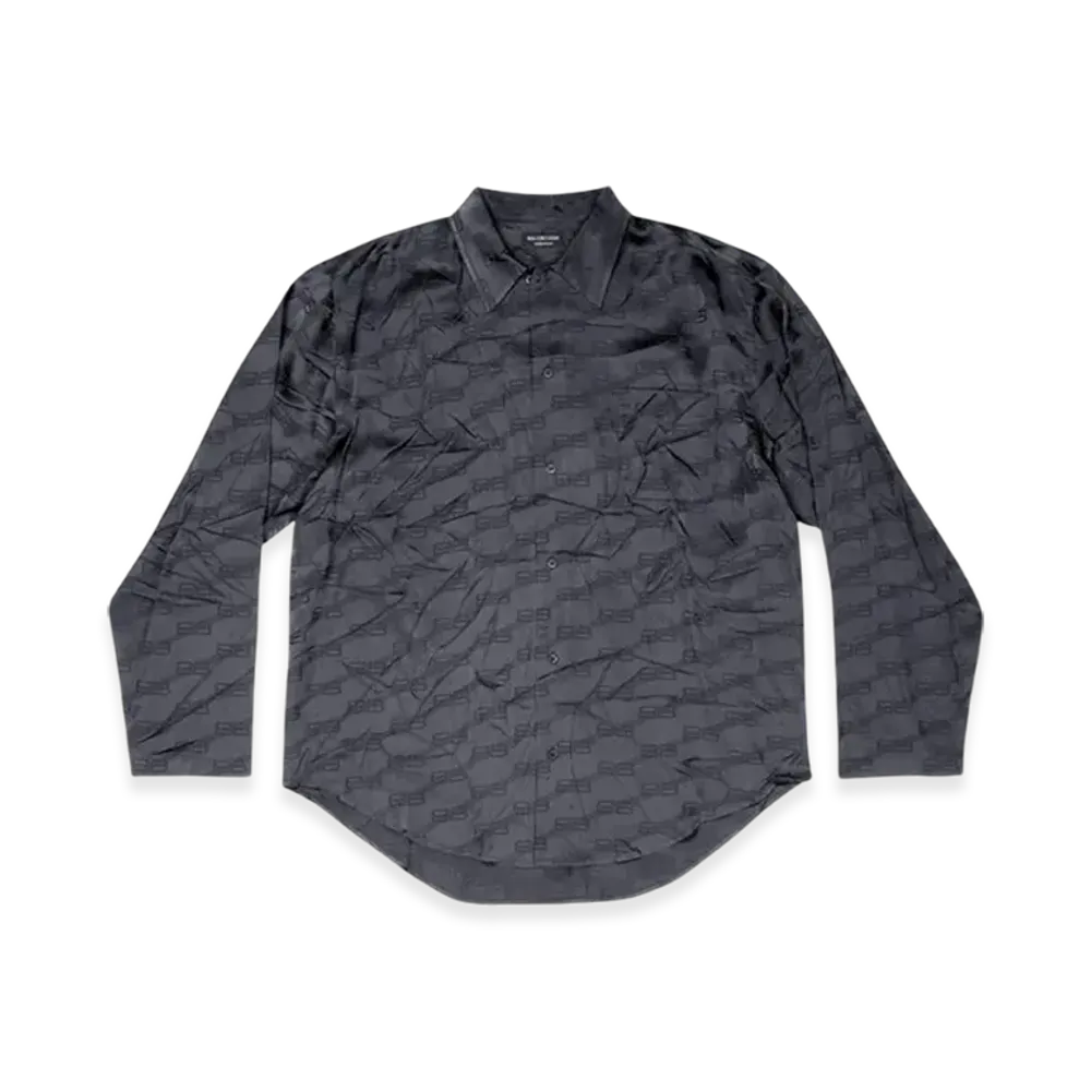 BALENCIAGA BB Monogram Minimal Shirt "Black"