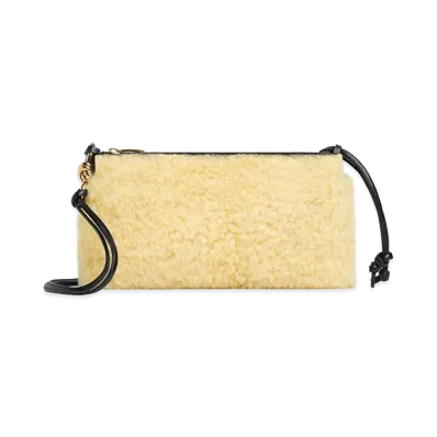 Bottega Veneta Andiamo Double Pouch "Popcorn/Black"