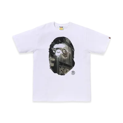 A BATHING APE Think 1st Anniv. Photo Ape Head Tee "White"