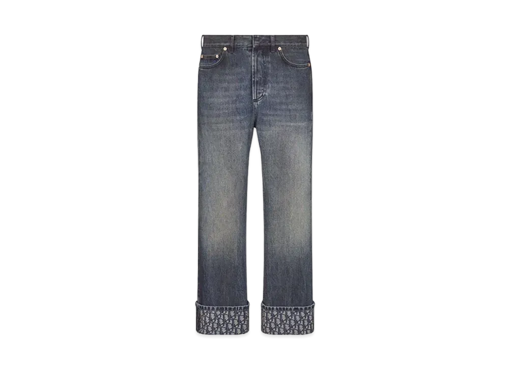 Dior Boyfriend Jeans Stonewashed Cotton Denim "Blue"