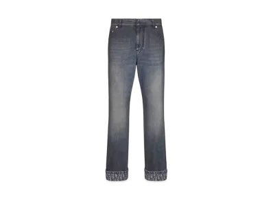 Dior Straight Jeans Stonewashed Cotton Denim "Blue"