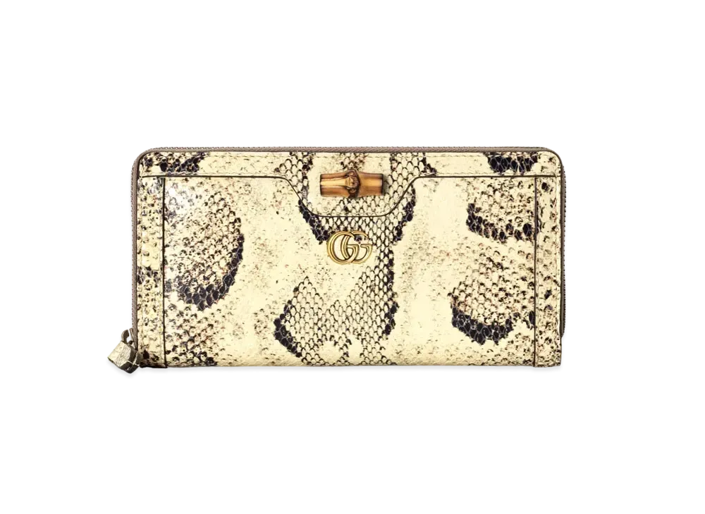 GUCCI Diana Python Continental Wallet