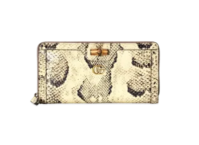 GUCCI Diana Python Continental Wallet