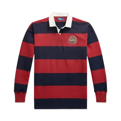 Polo Ralph Lauren Vintage Fit Striped Jersey Rugby Shirt "Red"