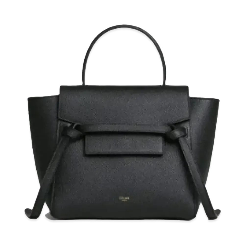 CELINE Nano Belt Bag in Grained Calfskin "Black"