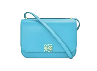 LOEWE Goya Bag In Silk Calfskin "Cyan"