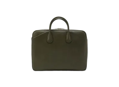 Valextra My Logo Brief Case Padlock "Military Green"