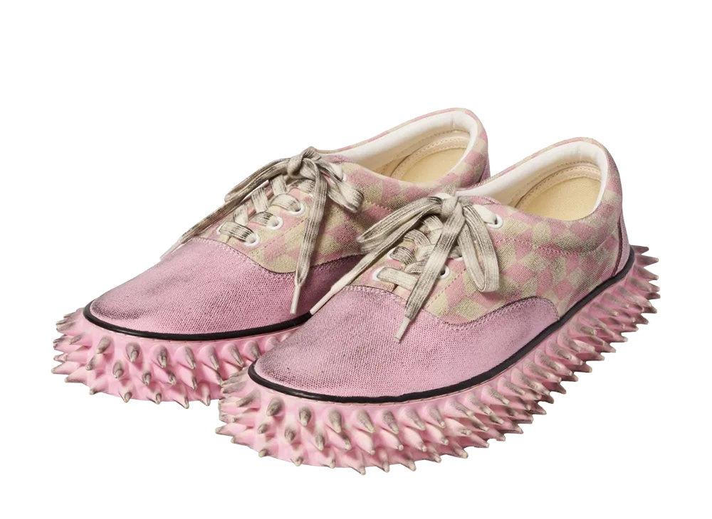 doublet Dirty Spike Canvas Sneaker "Pink"