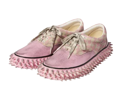 doublet Dirty Spike Canvas Sneaker "Pink"