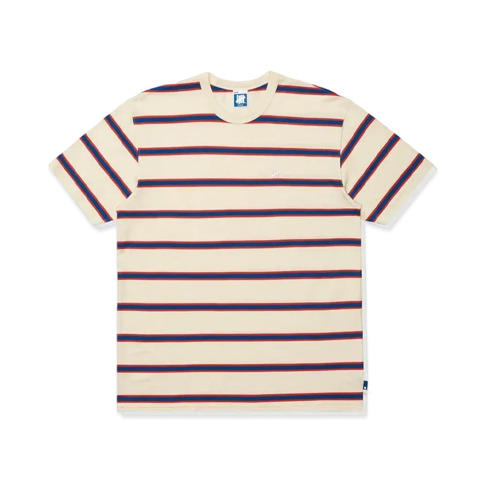 UNDEFEATED STRIPED S/S TEE - 10087 "Off White"