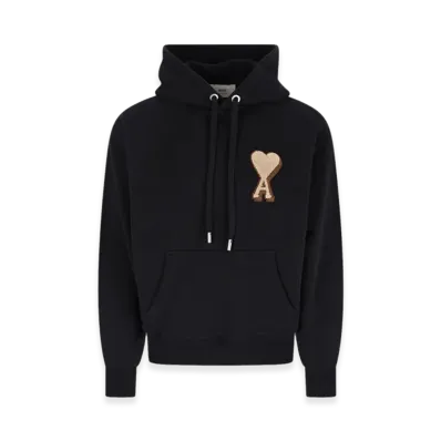 AMI PARIS Ami Sweatshirt Hoodie with ADC Pa "Black"