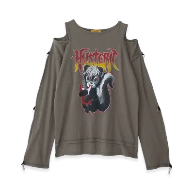 HYSTERIC GLAMOUR HG Metal Skunk Pullover "Gray"