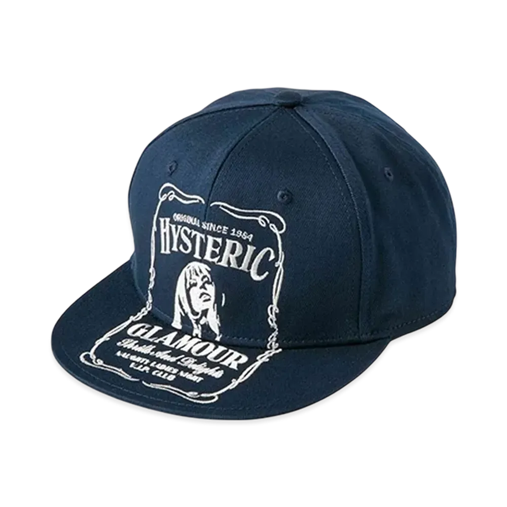 HYSTERIC GLAMOUR Hys Whisky Embroidered Cap "Navy"