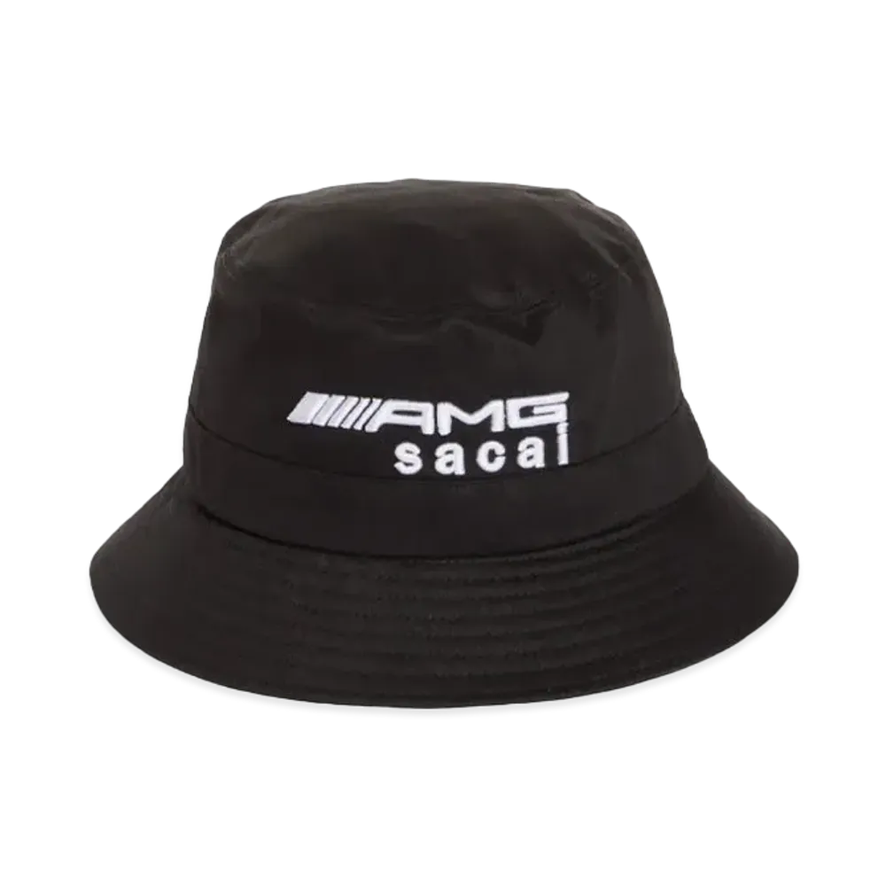 sacai x Mercedes AMG Embroidered Logo Bucket Hat "Black"