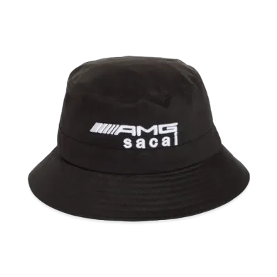 sacai x Mercedes AMG Embroidered Logo Bucket Hat "Black"