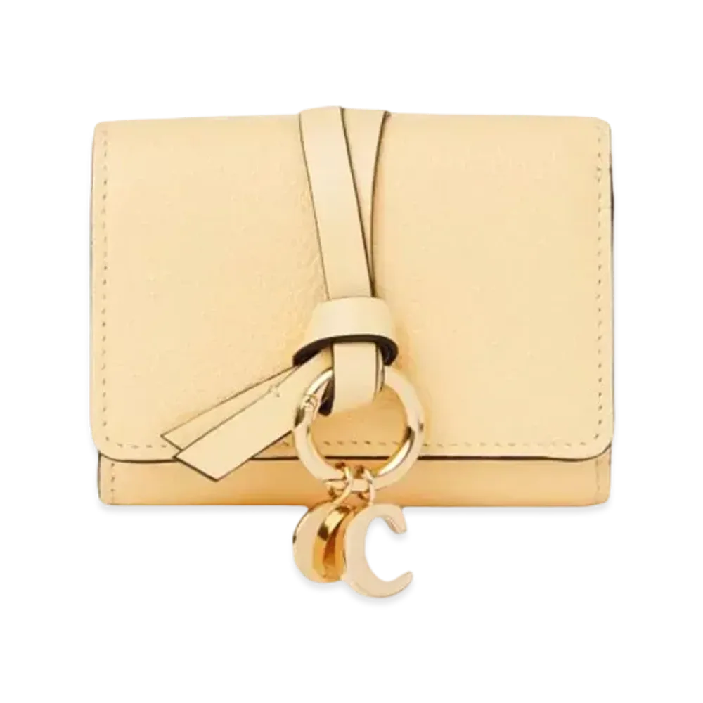Chloe Alphabet Small Tri-Fold Wallet "Softy Yellow"