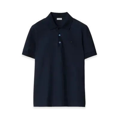 Burberry Metal EKD Cotton Polo Shirt "Navy"