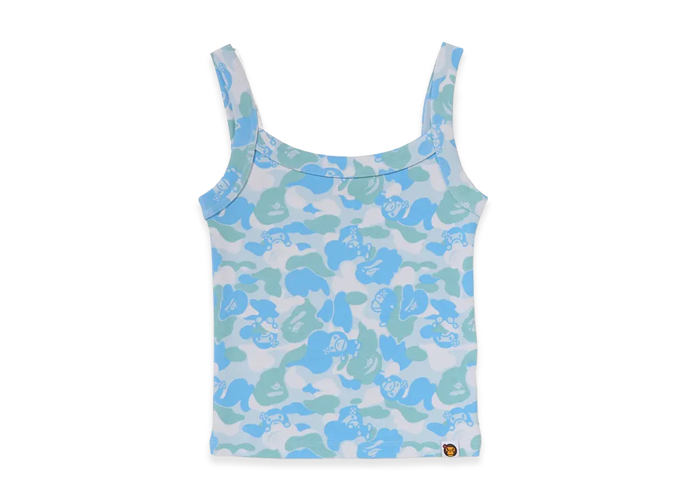 A BATHING APE Women's Baby Lisa ABC Camo Tank Top "Sax"