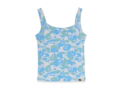 A BATHING APE Women's Baby Lisa ABC Camo Tank Top "Sax"
