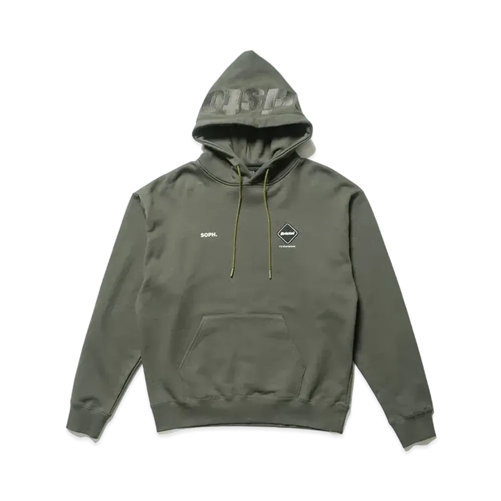 F.C.REAL BRISTOL Hood Logo Team Sweat Hoodie "Khaki"