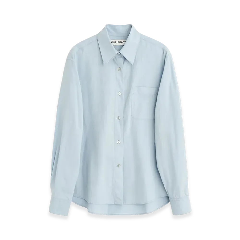 OUR LEGACY Forever Shirt "Powder Blue Liquid Poplin"