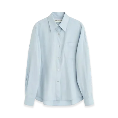 OUR LEGACY Forever Shirt "Powder Blue Liquid Poplin"