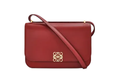 LOEWE Goya Bag In Silk Calfskin "Deep Red"