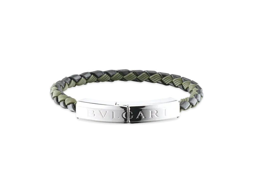 新品 ブルガリ BVLGARI パレンテシ ブレスレット ブラック ホワイト ブルガリ・ブルガリ マン ブレスレット 
