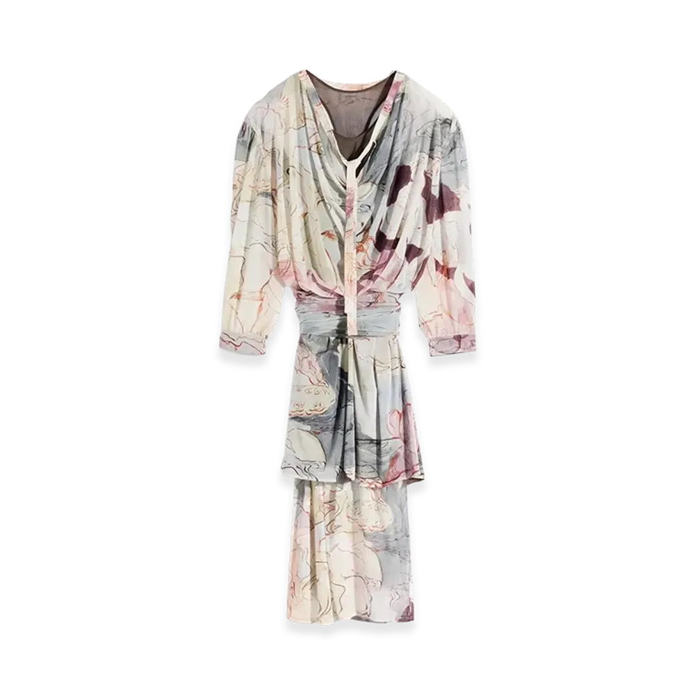 LEMAIRE Women's Mesh Double Layer Dress "Multicolor"