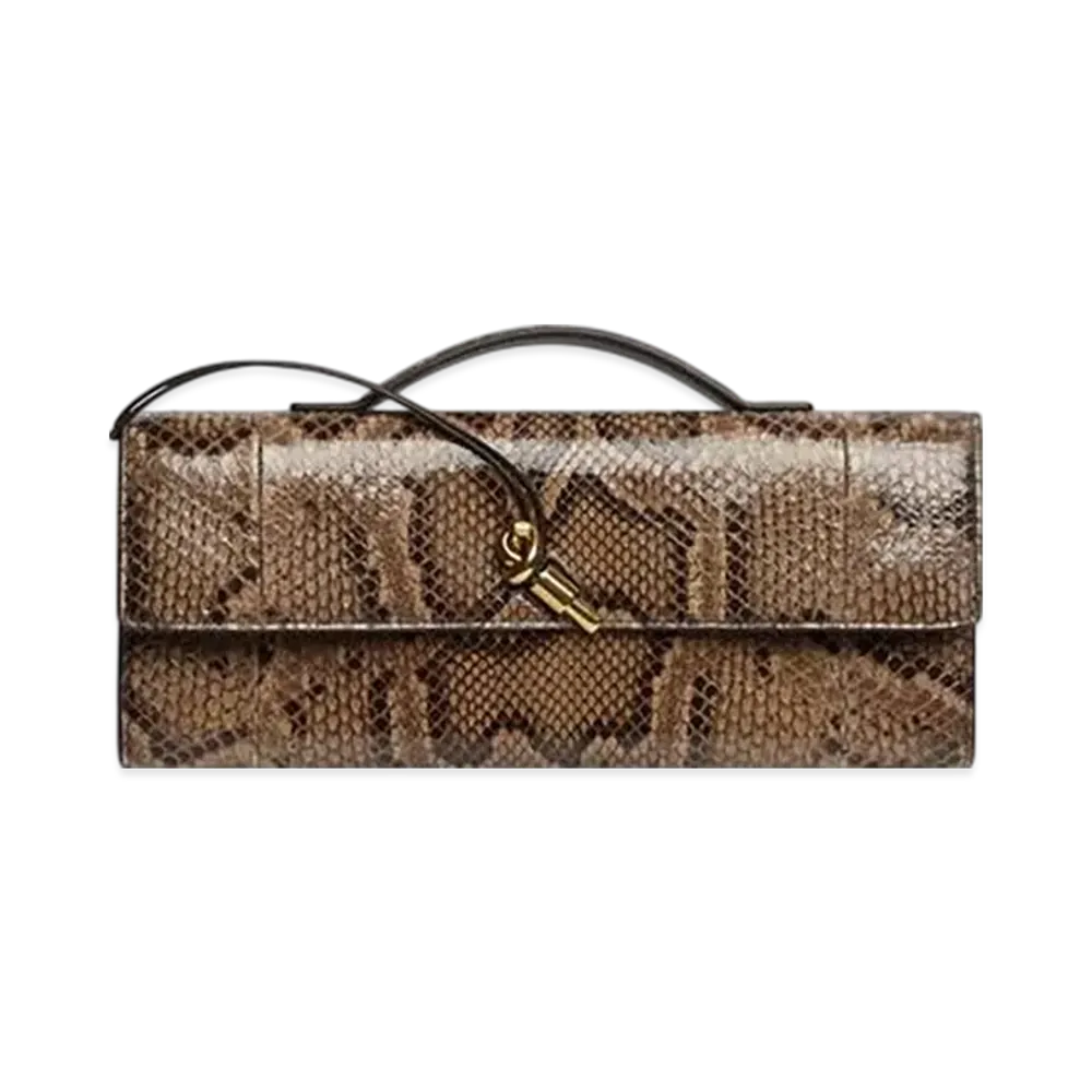 Bottega Veneta Andiamo Clutch "Python/Fondant"