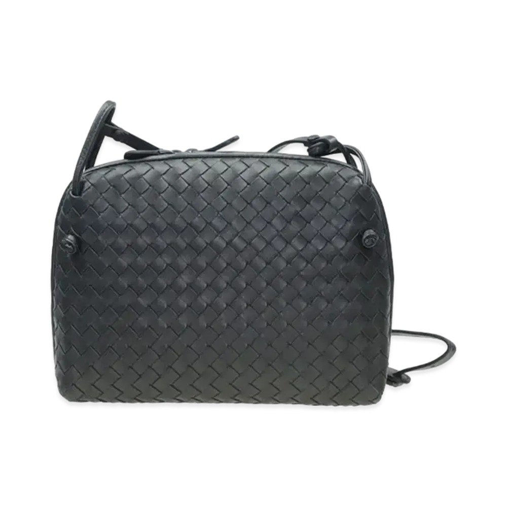 Bottega Veneta Lambskin Crossbody Bag "Dark Grey"