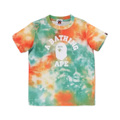 A BATHING APE College Tie Dye Tee "Green"