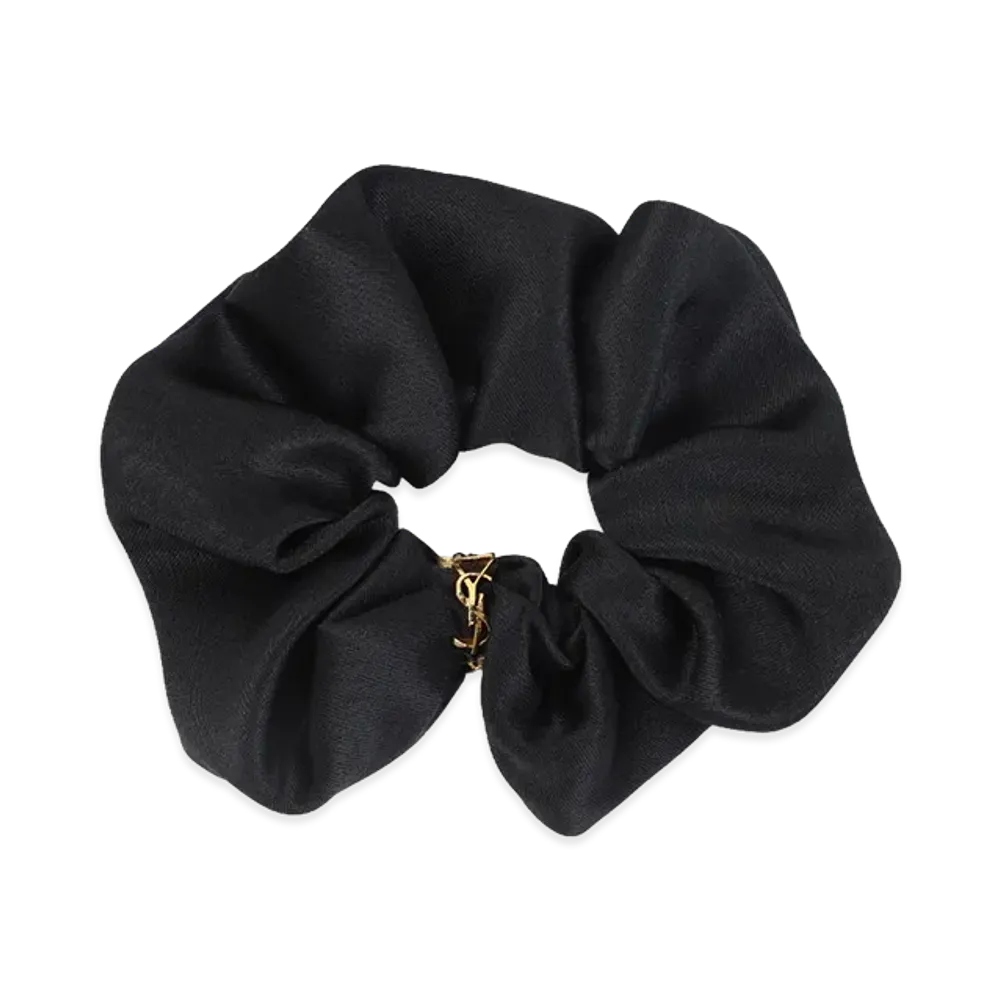 Saint Laurent Women's Chouchou Satin "Black"