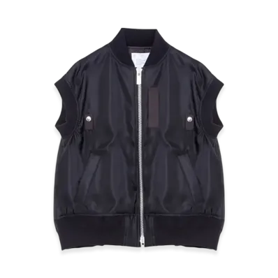sacai Matsuzakaya Nagoya Store Renewal Commemorative Item Ladies Vest "Black/Black"
