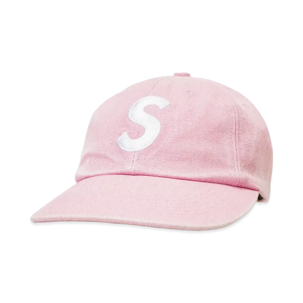 Supreme Pigment Coated Canvas S Logo 6-Panel "Pink"