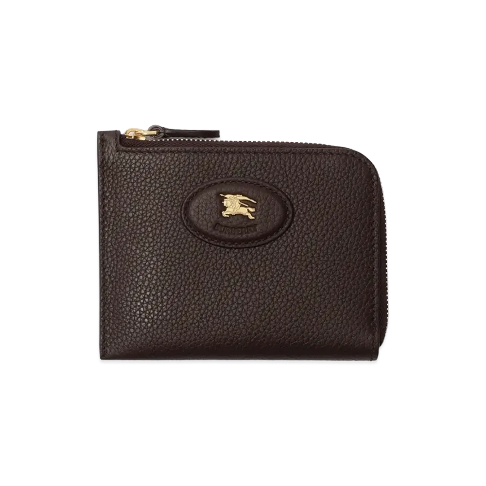 Burberry Women's Bloomsbury Zip Wallet & Card Case "Peat Brown/Sand Beige"
