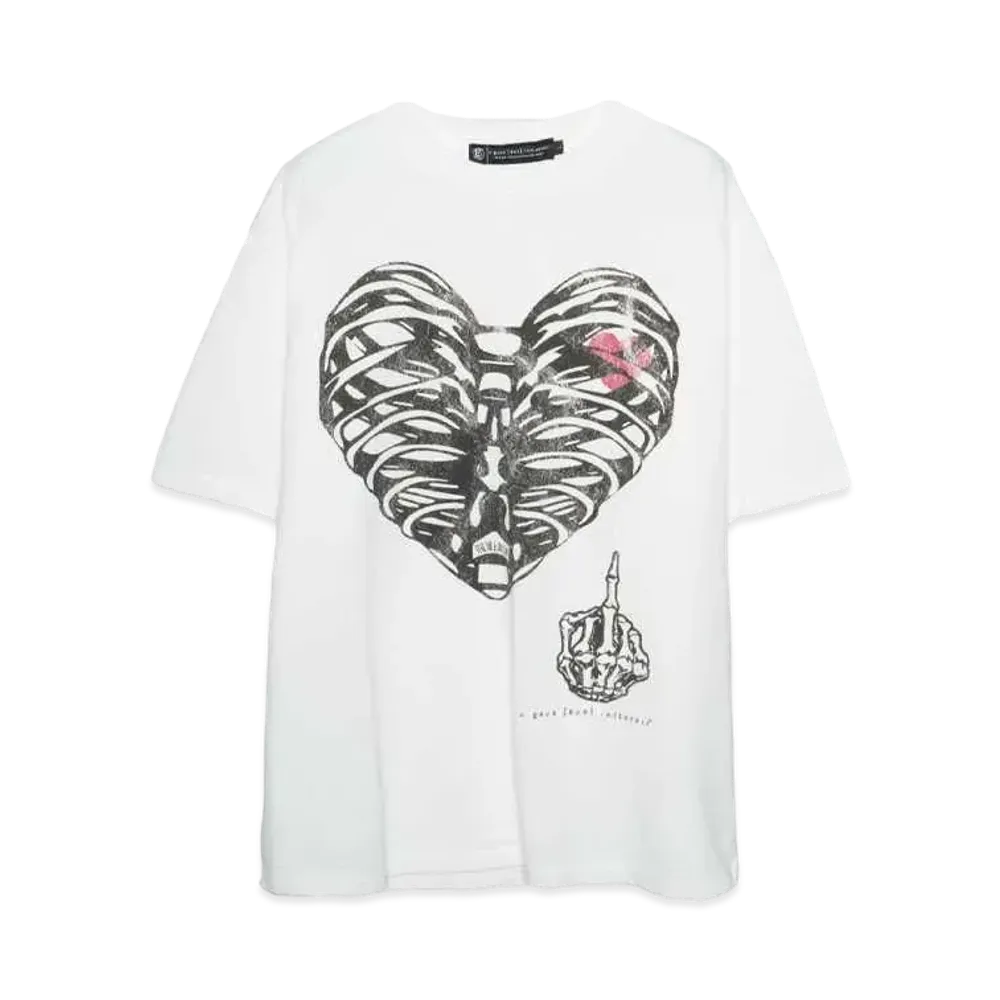 A GOOD BAD INFLUENCE HEARTACHE T-SHIRT "WHITE"