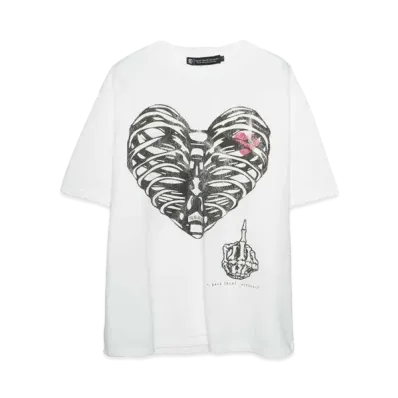 A GOOD BAD INFLUENCE HEARTACHE T-SHIRT "WHITE"