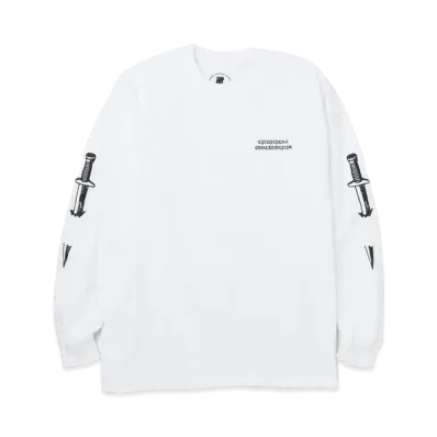 NEIGHBORHOOD UNDEFEATED NHUF / C-TEE . LS "White"