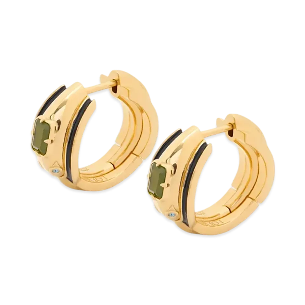 LOEWE Snake Earrings "Gold/Black"
