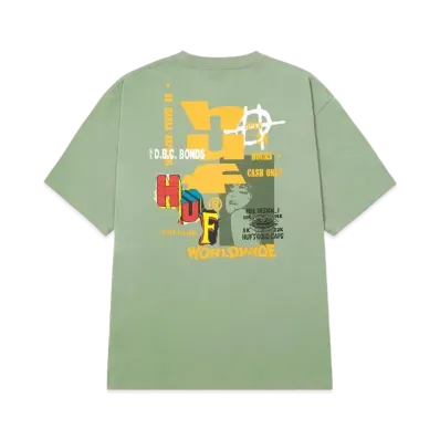 HUF Summer Splash Collection Cut And Paste Tee "Olive"