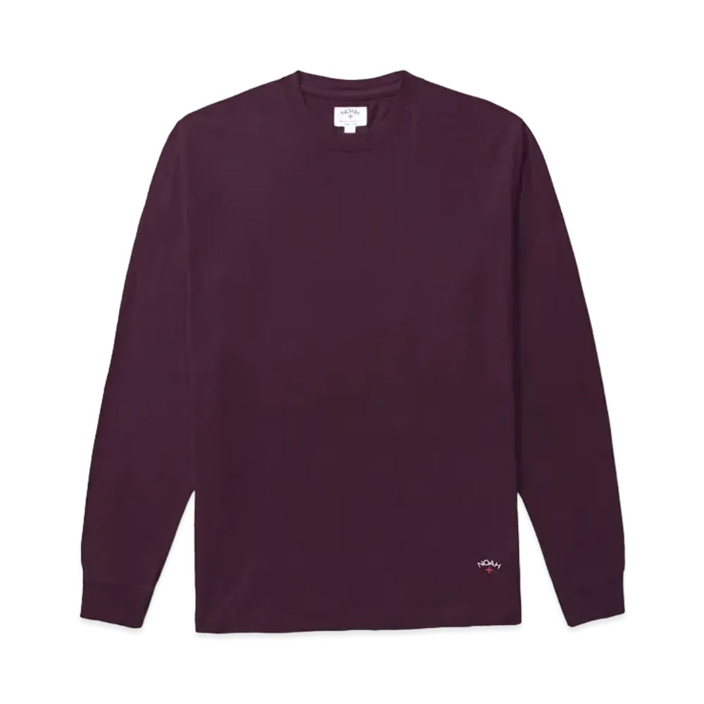 Noah Long Sleeve Recycled Tee "Plum"