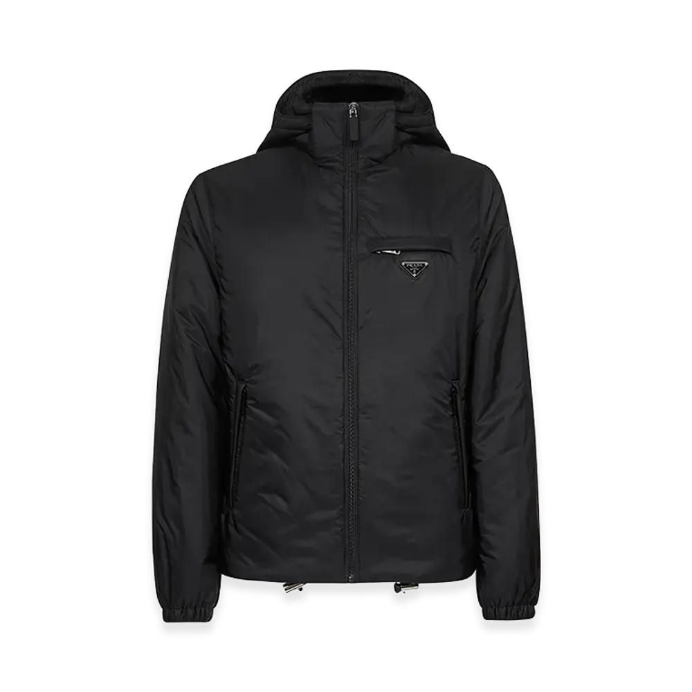 PRADA Re-Nylon Puffer Jacket With Detachable Hood "Black"