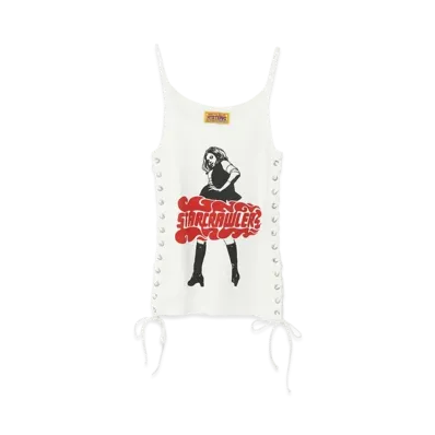 HYSTERIC GLAMOUR x Starcrawler Vixen Girl Lace-Up Camisole "White"