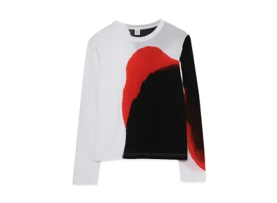 Yohji Yamamoto Y's RUN P PLAIN STICH ROUND NECK LONG SLEEVE "Red"