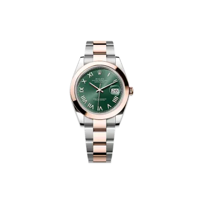 ROLEX Datejust 41 Oystersteel & Everose Gold "Mint Green"