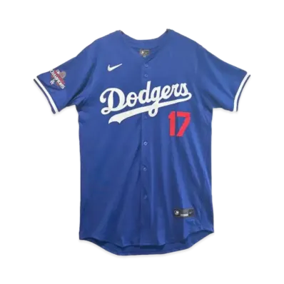 MLB Nike Dodgers Shohei Ohtani Elite Jersey Alternate 2 "Blue" (World Series Patch)