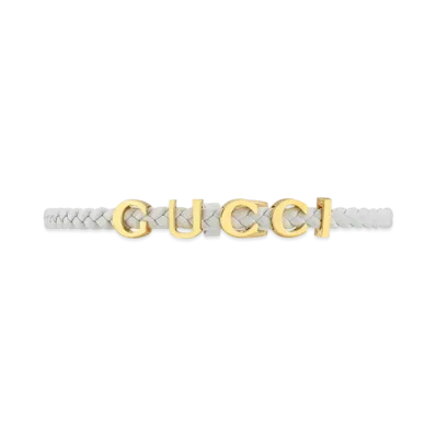 GUCCI Leather GUCCI Necklace White Leather