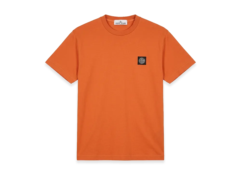 Stone Island Compass Logo Patch Crew Neck Tee "Orange"