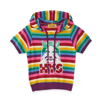 HYSTERIC GLAMOUR Women's See No Evil Knit Hoodie "Multi"